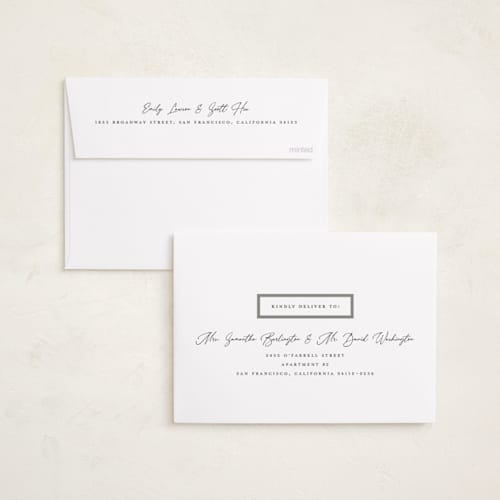 This is a pine foil pressed holiday cards with foil pressed by Michelle Taylor called gilded gallery printing on recycled smooth signature in standard