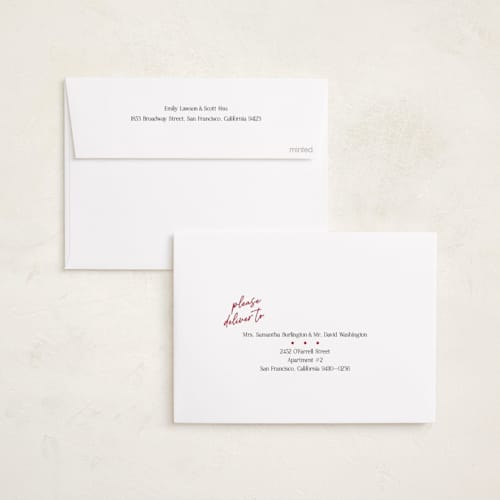 This is a cream foil pressed holiday cards with foil pressed by Ilene Guy called modern merry printing on recycled smooth signature in standard