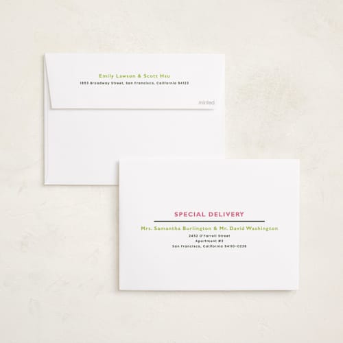 This is a lollipop foil pressed holiday cards with foil pressed by Ashlee Townsend called bold days printing on recycled smooth signature in standard