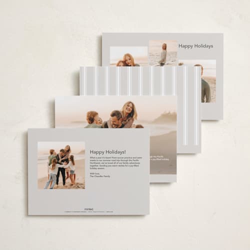 This is a winter foil pressed holiday cards with foil pressed by Creo Study called arched sentiment printing on recycled smooth signature in standard