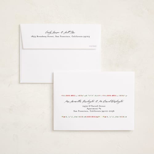 This is a vanilla foil pressed holiday cards with foil pressed by Makewells called tiles printing on recycled smooth signature in standard