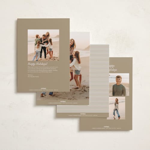 This is a snow foil pressed holiday cards with foil pressed by Carolyn Nicks called easel printing on recycled smooth signature in standard