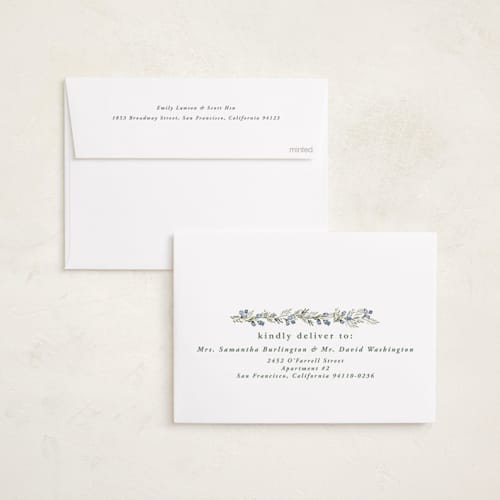 This is a wreath foil pressed holiday cards with foil pressed by Petra Kern called love printing on recycled smooth signature in standard