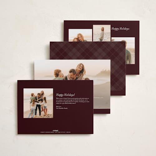 This is a mulled wine foil pressed holiday cards with foil pressed by Ekko Studio called simple classic printing on recycled smooth signature in standard