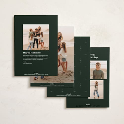This is a coal foil pressed holiday cards with foil pressed by Carrie ONeal called maple bourbon printing on recycled smooth signature in standard