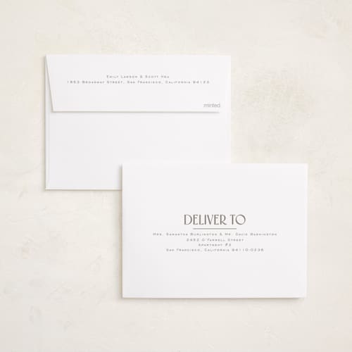 This is a antique foil pressed holiday cards with foil pressed by Nicole Walsh called gilded edge printing on recycled smooth signature in standard