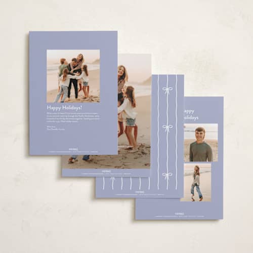 This is a snow foil pressed holiday cards with foil pressed by Ekko Studio called whimsy printing on recycled smooth signature in standard