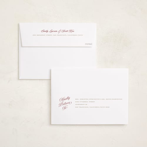 This is a eggnog foil pressed holiday cards with foil pressed by Robert and Stella called velour printing on recycled smooth signature in standard