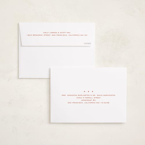 This is a cinnamon foil pressed holiday cards with foil pressed by Ekko Studio called delicate dots printing on recycled smooth signature in standard