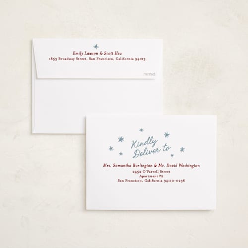 This is a mulled wine foil pressed holiday cards with foil pressed by Creo Study called luminous printing on recycled smooth signature in standard