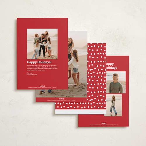 This is a candy cane foil pressed holiday cards with foil pressed by Julee London called doodle printing on recycled smooth signature in standard