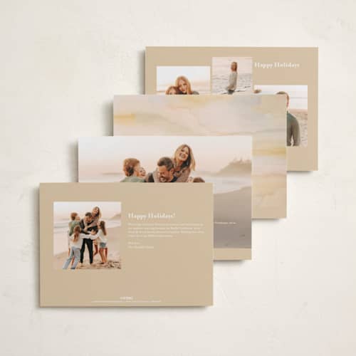 This is a sand foil pressed holiday cards with foil pressed by Christy Hy Lee called classically printing on recycled smooth signature in standard