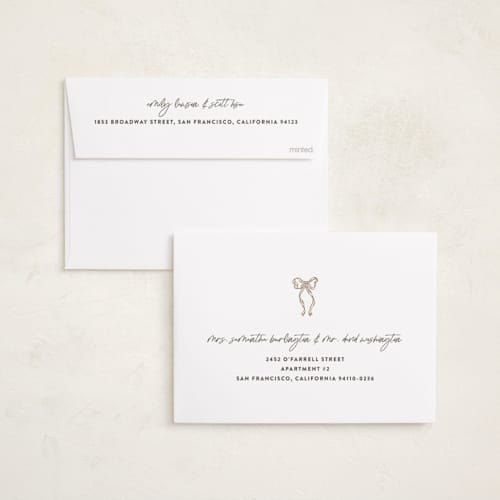 This is a brass foil pressed holiday cards with foil pressed by Design Lotus called full of hope printing on recycled smooth signature in standard