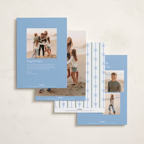 This is a frost foil pressed holiday cards with foil pressed by Alston Foster called the best gifts printing on recycled smooth signature in standard