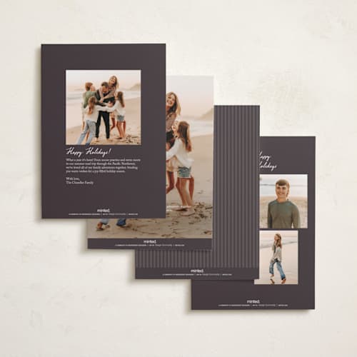 This is a ink foil pressed holiday cards with foil pressed by Petra Kern called prairie printing on recycled smooth signature in standard