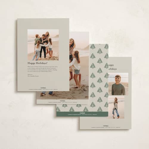 This is a holly berry foil pressed holiday cards with foil pressed by Stephanie Heinrich Godbout called christmas keepsake printing on recycled smooth signature in standard