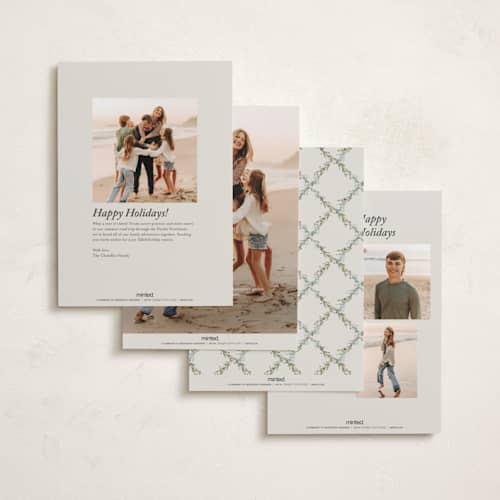 This is a ivory foil pressed holiday cards with foil pressed by Petra Kern called ever shine printing on recycled smooth signature in standard
