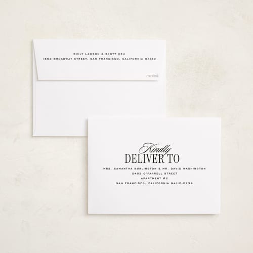 This is a snowflake foil pressed holiday cards with foil pressed by Emily Betts called two stacked printing on recycled smooth signature in standard