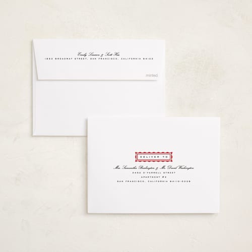 This is a coastal foil pressed holiday cards with foil pressed by Everett Paper Goods called margate printing on recycled smooth signature in standard