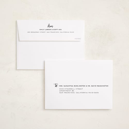 This is a black rhodium gloss press holiday cards with gloss press by Alexandra Cohn called oh what fun quad printing on recycled smooth signature in standard