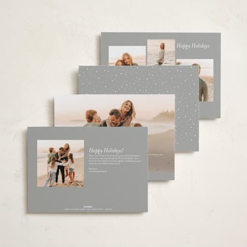This is a snowflake gloss press holiday cards with gloss press by chocomocacino called chianti printing on recycled smooth signature in standard