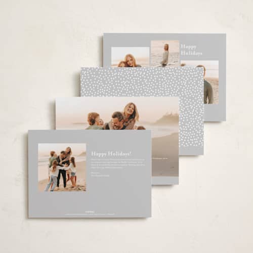 This is a snow gloss press holiday cards with gloss press by AK Graphics called festive sprinkles printing on recycled smooth signature in standard