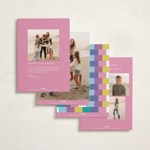 This is a funfetti gloss press holiday cards with gloss press by Lisa McLean called deconstructed cheers printing on signature in standard