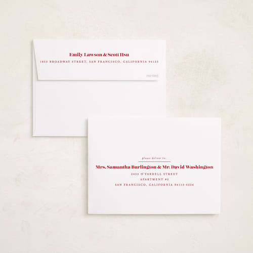This is a snow gloss press holiday cards with gloss press by Brooke Chandler called merry & bright holiday printing on recycled smooth signature in standard