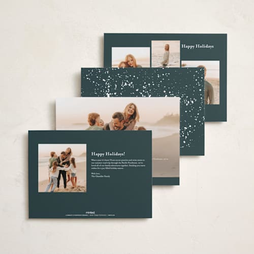 This is a lake gloss press holiday cards with gloss press by Brooke Chandler called birch trees printing on signature in standard