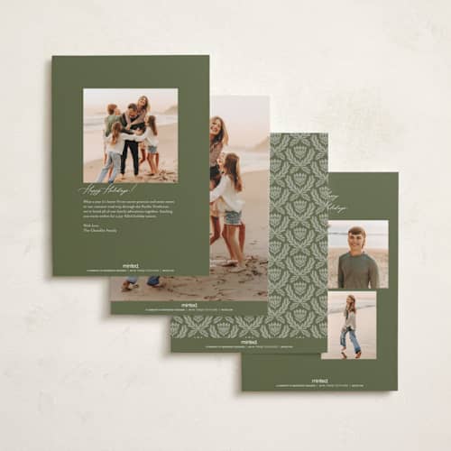This is a snow gloss press holiday cards with gloss press by Jen Owens called royale printing on signature in standard