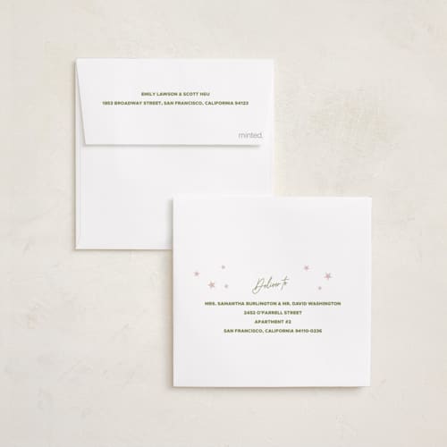 This is a winter rose gloss press holiday cards with gloss press by Jenna Holcomb called glossy printing on recycled smooth signature in standard