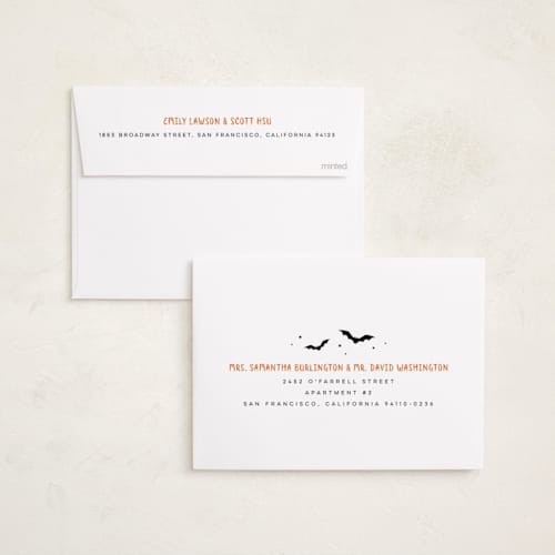 This is a raven halloween party invitations cards with standard by Emily Sabol Goss called halloween fun printing on recycled smooth signature in standard