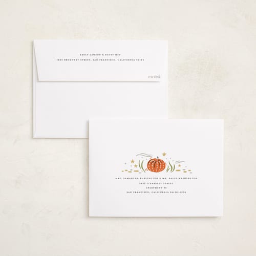 This is a chalkboard halloween party invitations cards with standard by Morgan Ramberg called spooky frame printing on recycled smooth signature in standard