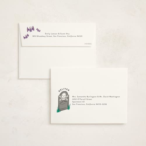 This is a cauldron halloween party invitations cards with standard by Jackie Crawford called wonderful time of the year printing on signature in standard