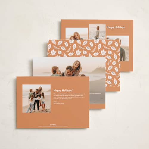 This is a ghostly white halloween party invitations cards with standard by Hooray Creative called spooky script printing on recycled smooth signature in standard