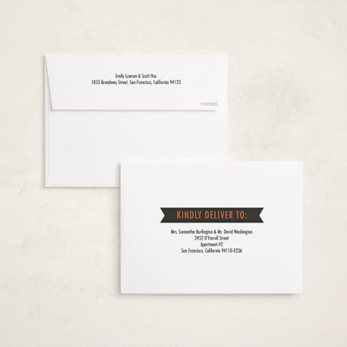 This is a pumpkin halloween party invitations cards with standard by Dawn Pope called oh my gourd printing on recycled smooth signature in standard