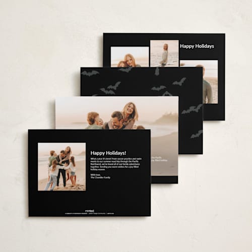 This is a night halloween party invitations cards with standard by Sumak Studio called full moon printing on recycled smooth signature in standard
