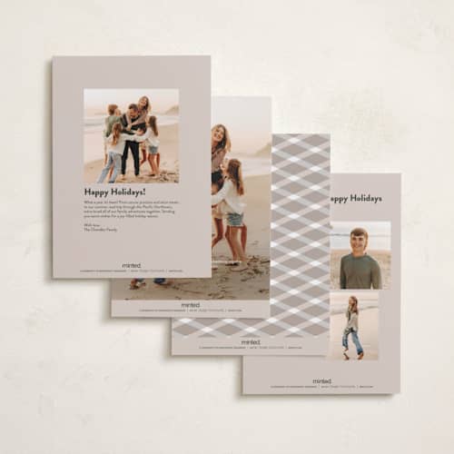 This is a snow petite holiday cards with standard by chocomocacino called madjarica printing on recycled smooth signature in petite