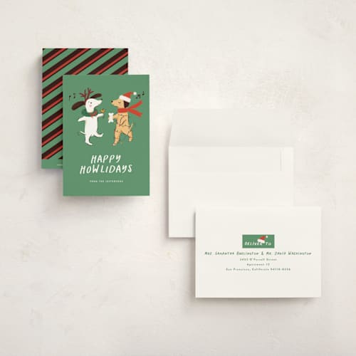 This is a spruce petite holiday cards with standard by chocomocacino called buchty printing on signature in petite