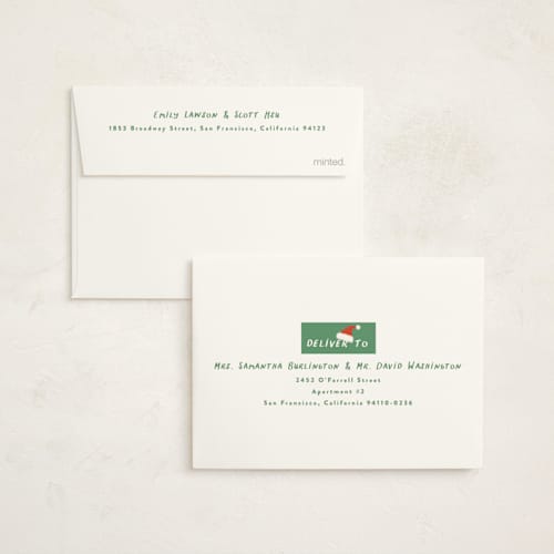 This is a spruce petite holiday cards with standard by chocomocacino called buchty printing on signature in petite