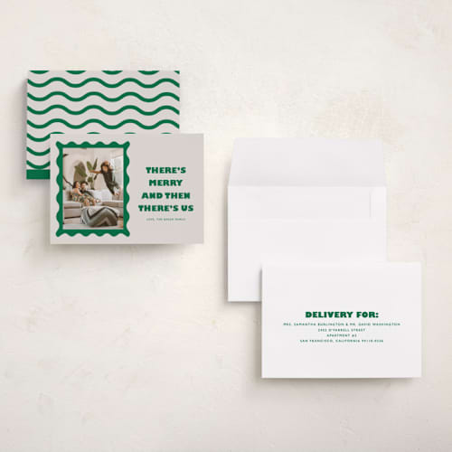 This is a pine petite holiday cards with standard by Anna Elder called and then us printing on recycled smooth signature in petite