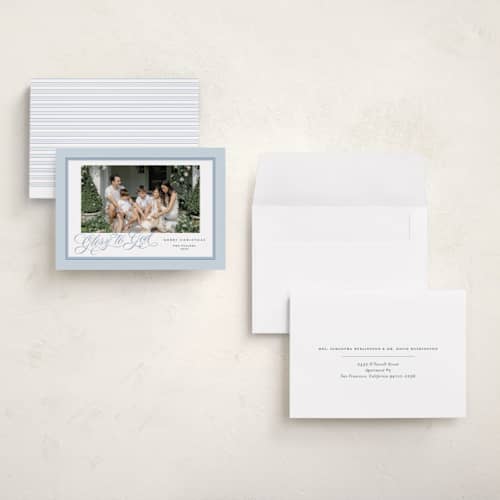 This is a frost petite holiday cards with standard by Alston Foster called christmas glory printing on recycled smooth signature in petite