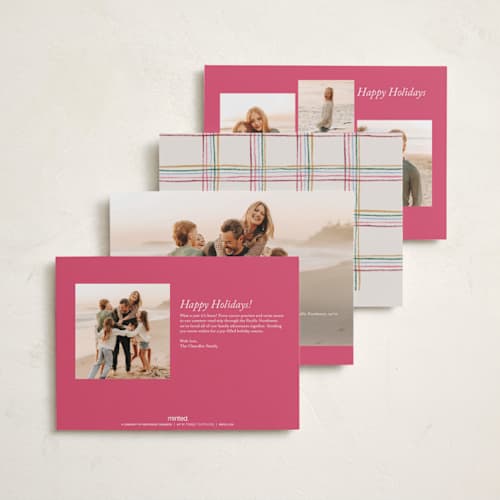 This is a gumdrop petite holiday cards with standard by Kercia Jane called merry little lines printing on recycled smooth signature in petite