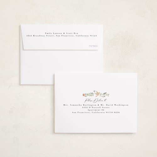 This is a cypress petite holiday cards with standard by Hannah Williams called festive woodland forest printing on recycled smooth signature in petite