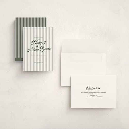 This is a evergreen petite holiday cards with standard by Sara Hicks Malone called small things printing on signature in petite
