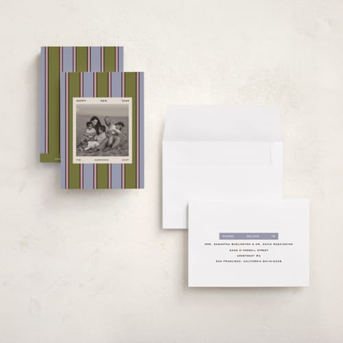 This is a garden petite holiday cards with standard by Kercia Jane called color rhythm printing on signature in petite