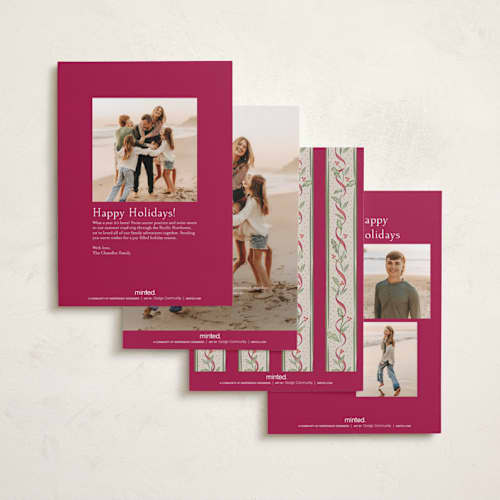 This is a snow petite holiday cards with standard by Robert and Stella called quinn printing on recycled smooth signature in petite