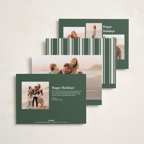 This is a balsam fir petite holiday cards with standard by Kristie Kern called baxter printing on signature in petite