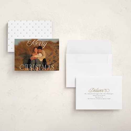 This is a snowflake petite holiday cards with standard by Julie Ley called beautiful christmas printing on recycled smooth signature in petite