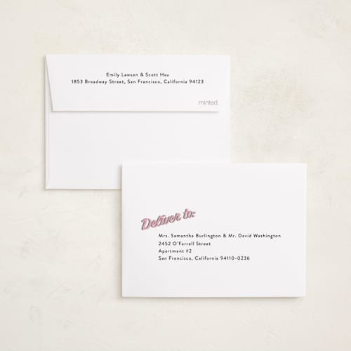 This is a gumdrop petite holiday cards with standard by Adelyn T. called painted sign printing on signature in petite
